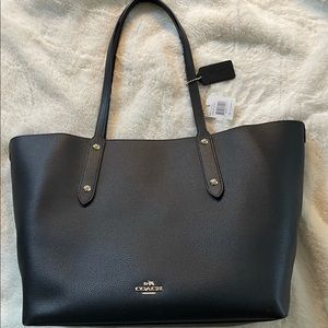 Large NWT Black Coach Market tote